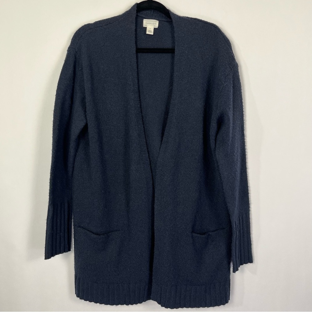 2/$30 Caslon Everyday Open Front Cardigan Navy size Medium